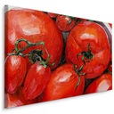 Obraz do jadalni malowane pomidory z bliska 90x60 Marka Muralo