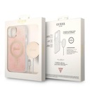Guess Bundle Pack MagSafe 4G - Zestaw etui + ładowarka MagSafe iPhone 14 Pl Dedykowany model iPhone 14 Plus
