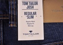 TOM TAILOR nohavice TAPERED blue jeans JOSH _ W33 L36 Výška pása 26.5 cm