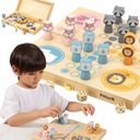 VIGA DREWNIANA GRA CHIŃCZYK LUDO PolarB PLANSZOWA TOWARZYSKA PASTELOWA