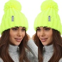 ТЕПЛАЯ ШАПКА, ПОЛЬСКИЙ ИЗДЕЛИЕ, НЕОНОВЫЙ ЖЕЛТЫЙ 2492