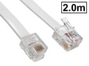 VOICE/SERIAL 6P6C/RJ12-6P6C/RJ12 обратный телефонный кабель 2м белый