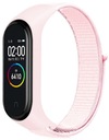 PASEK DO XIAOMI MI BAND 3/4/5/6/7 WYGODNA OPASKA NYLONOWA - JASNORÓŻOWY