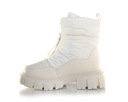 Обувь зимние ботинки Женские зимние ботинки Бежевые сапоги на платформе Теплая