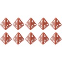 ZESTAW 10 KOSTEK K4 RPG BRĄZOWA KOŚĆ CZTEROŚCIENNA