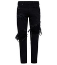 DIESEL pánske džínsy čierne s dierami veľ. W32 L32 Dominujúca farba čierna