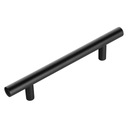 Мебельная ручка-рейлинг матовая черная 150/96мм