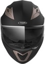 Мотоциклетный шлем с двойным солнцезащитным козырьком, черный матовый, размер. л
