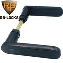 klamka RB brązowa do drzwi Key-Lock, Mul-T-Lock, Witex z logo RB