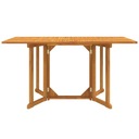 vidaXL Skladací záhradný stôl, 150x90x75 cm, masívne teakové drevo