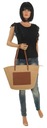CAELY Элегантная женская сумка через плечо, соломенная корзина, 2024016 Коричневый