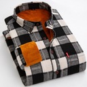 МУЖСКАЯ ТЕПЛАЯ ПЛОТНАЯ РУБАШКА В КЛЕТИКУ, 4XL