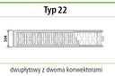 Grzejnik INVENA C22 600x600 typ C 22 BOCZNY