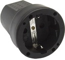 РЕЗИНОВАЯ РОЗЕТКА С/U 16A 250V SCHUKO ДЛЯ УДЛИНИТЕЛЬНОГО КАБЕЛЯ