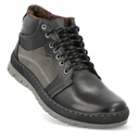 ЗИМНИЕ БОТИНКИ С УТЕПЛЕНОМ, КОЖАНЫЕ 171, ЧЕРНЫЕ R 46