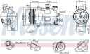 NISSENS КОМПРЕСОР КОНДИЦІОНЕРА AUDI A 1 / S 1 (8X) (10-), AUDI A 3 / S 3 (8  (16615746705) фото min 9