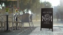 Доска для мела водостойкая, ЧЕРНАЯ, односторонняя, 78х44 см, рекламный стенд