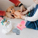 Милий плюшевий костюм з капюшоном у вигляді ведмедика для ляльок