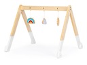 Gymnastický stojan vzdelávací drevený + hračky Značka Ecotoys