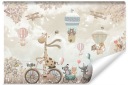 Фотообои Мишка Тедди Воздушные шары Самолет Собака Кошка 3D 450x300