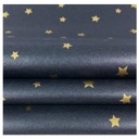 Элегантная упаковочная бумага черного цвета со звездами.