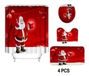 Комплект рождественских штор для ванной комнаты