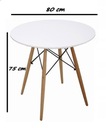 Стол 80 см + 3 стула белые в обивке эко-кожи белый СТОЛ 80 см