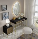 Nočný stolík RAVENNA 41x40 stolík kontajner čierny dub artisan rám zlatý Šírka nábytku 41 cm