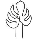 Опора для цветочных растений MONSTERY LEAF 30см