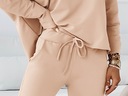 Женский комплект из спортивного костюма, нежная толстовка оверсайз, модные приталенные брюки, S/M.
