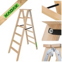 ЛЕСТНИЦА ДЕРЕВЯННАЯ ПОКРАСОЧНАЯ, 2х6 СТУПЕНЕЙ, ДВУХСТОРОННЯЯ СКЛАДНАЯ