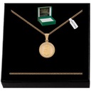 ЗОЛОТАЯ ЦЕПЬ + МЕДАЛЬ БОЖИЕЙ МАТЕРИ ПР. 925/585 + ГРАВИРОВКА КРЕЩЕННОЕ ПРИЧАСТИЕ