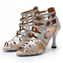 СЕРЕБРЯНЫЕ РИМСКИЕ ТАНЦЕВАЛЬНЫЕ ТУФЛИ 9см