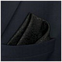 Квадратный платок из жаккардового графита черного цвета для кармана пиджака с рисунком пейсли