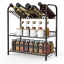 KITCHEN shelf for spices metal black stand