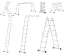 Алюминиевая шарнирно-сочлененная многофункциональная лестница 4х3 ВЫШЕ, прочная
