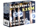 KURTYNA ŚWIETLNA KULKI LED GIRLANDA MIKOŁAJ BAŁWAN