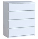 АРКАДО AR05 Комод, просторный, 4 ящика, Белый Вотан