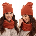 KOMPLET DAMSKI CZAPKA KOMIN POLSKI RUDY 2468