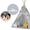 ДЕТСКАЯ ПОДСТАВКА TIPI TENT HIDE HIDEOUT С ГИРЛАНДОЙ СВЕТОВ - серый