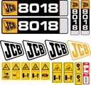 ЛАМИНИРОВАННЫЕ НАКЛЕЙКИ ДЛЯ МИНИ-ЭКСКАВАТОРА JCB 8018