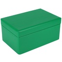 Зеленый деревянный ящик с крышкой, 30х20х14 см.