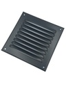 РЕШЕТКА ВЕНТИЛЯЦИОННАЯ, металл, 14х14, графит, С НАРУЖНОЙ СЕТКОЙ