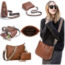 ЖЕНСКАЯ СУМКА КОРИЧНЕВАЯ ЭЛЕГАНТНАЯ ВМЕСТИТЕЛЬНАЯ ПЛЕЧЕВОЙ РЕМЕНЬ КОРИЧНЕВЫЙ