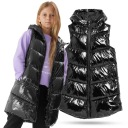 КУРТКА С РУКАВАМИ ДЛЯ ДЕВОЧЕК 4F, СТЕГАНЫЙ ЖИЛЕТ, ДЛИННАЯ ВЕСНА AW23F046