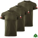 Wojskowa militarna koszulka T-shirt z flagami Polski - MON WOT - 3 PAK / M
