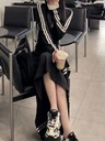 Štýl Oversize pruhované dlhé šaty Dámske Kpop Casua Pohlavie Výrobok pre ženy