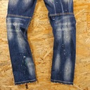 Džínsové nohavice DSQUARED 2 Dizajnové Modré Slim Nový Model 46 Dominujúci materiál bavlna