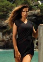 Čierna plážová tunika | Viazané šaty F60/509H/ XL Kolekcia LATO 2024