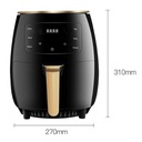 BezTUKOVÁ FRITÉZA AIR FRYER PROMERCO ČIERNA 1400W, 4.5l Dominujúca farba čierna